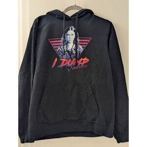 Stranger Things Eleven Hoodie With "I Dump Your Ass" Graphic Black Netflix Offic